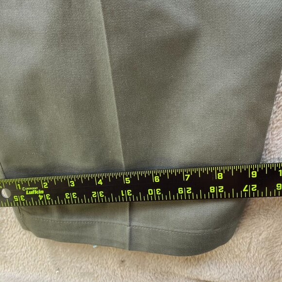NWT Farah Men Dress Pants Size 46x30 Khaki Stain Free Performance Straight Green - Picture 4 of 16